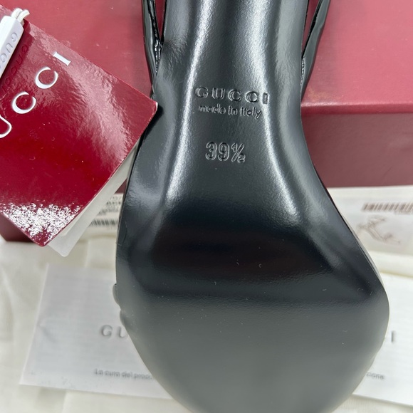 Women's Gucci, patent leather strap sandals size 39.5 made in Italy - Picture 8 of 11